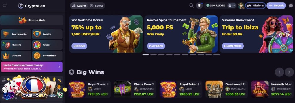 crypto leo casino.